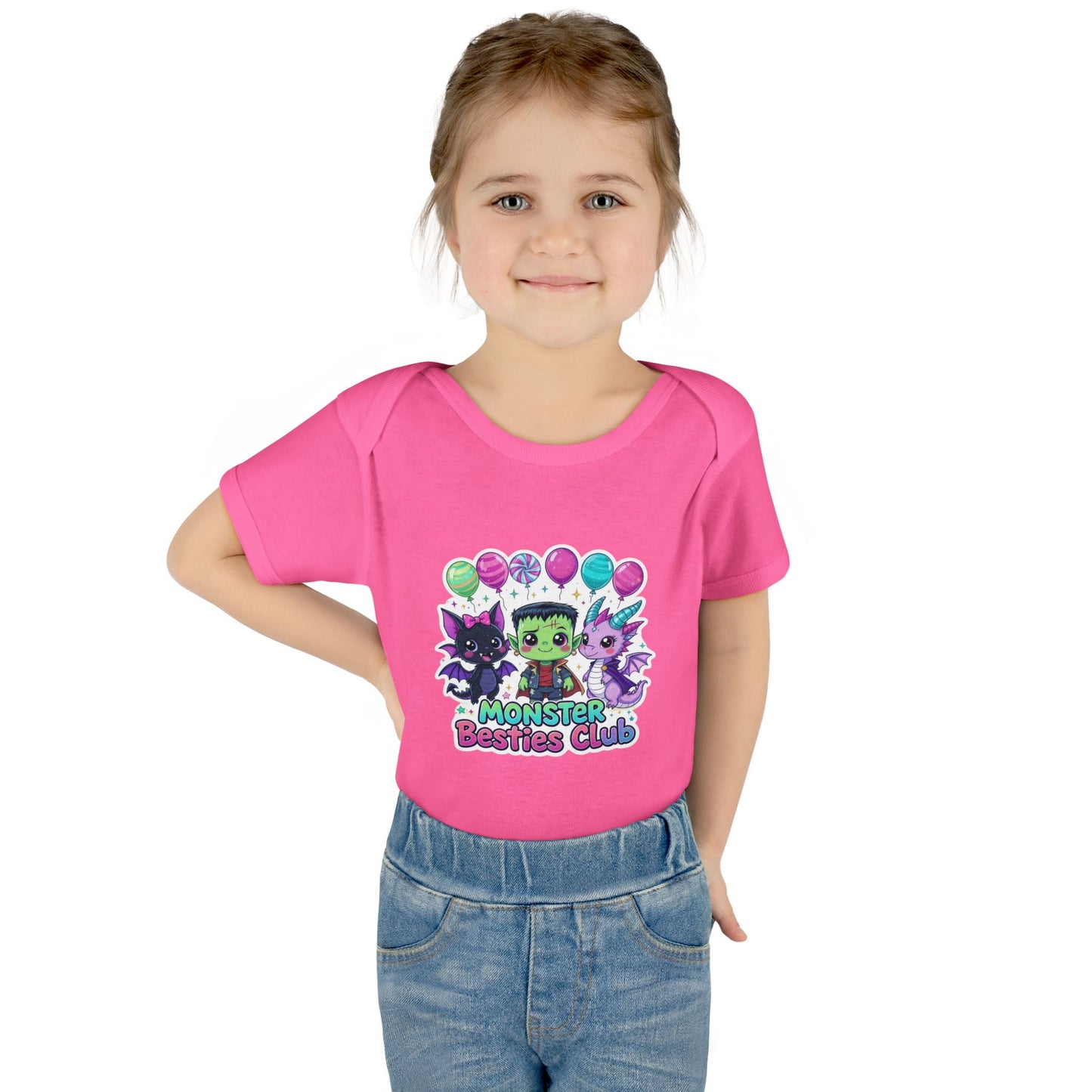 Adorable Monster Themed Baby Bodysuit