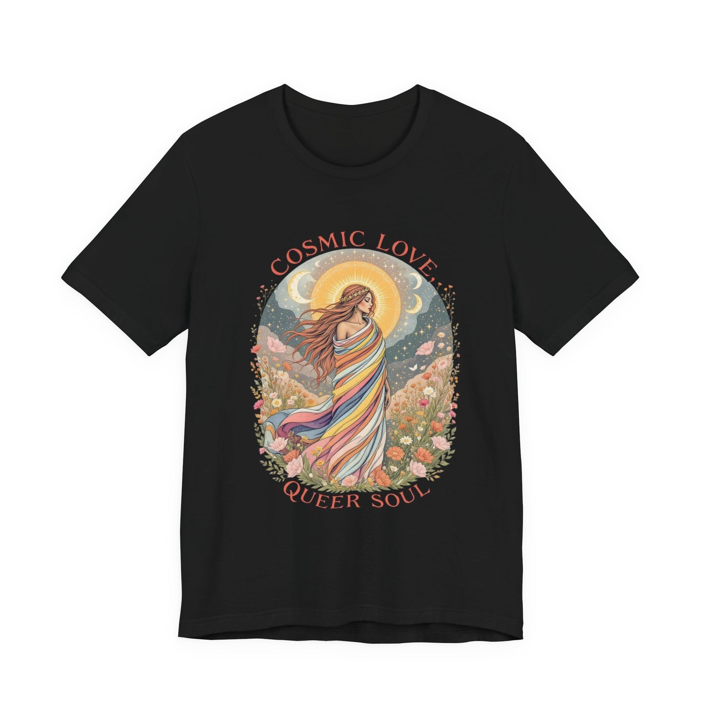 Cosmic Love Queer Soul Tee, Unisex Graphic Shirt, LGBTQ+ Pride T-Shirt, Festival Wear, Casual Summer Tee, Unique Gift Idea