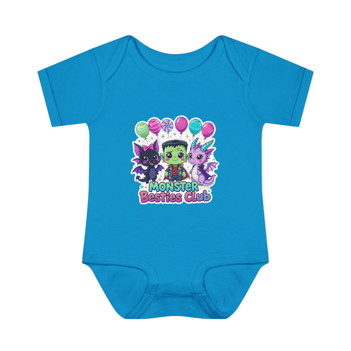 Adorable Monster Themed Baby Bodysuit