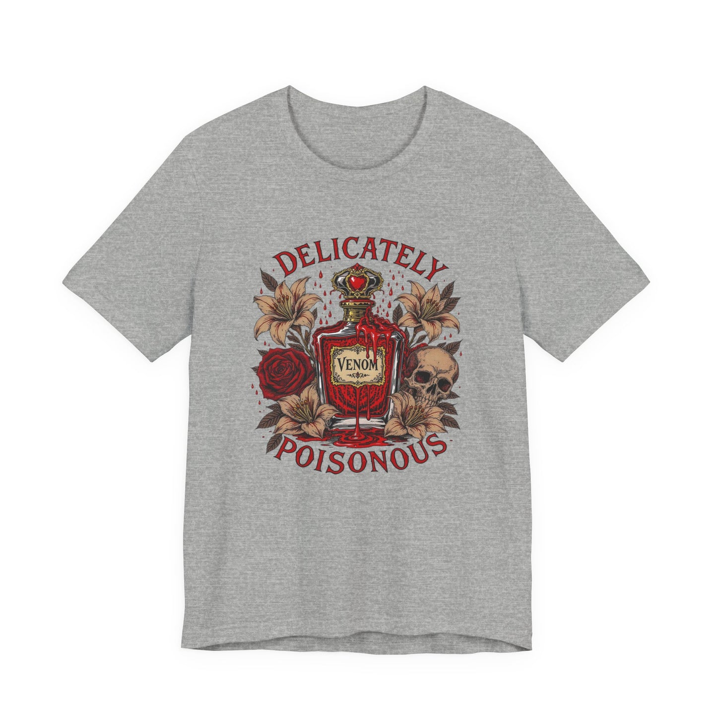 Delicately Poisonous Unisex Tee | Edgy Graphic T-Shirt, Gift for Her, Alternative Fashion, Vintage Aesthetic Tee, Casual Wear