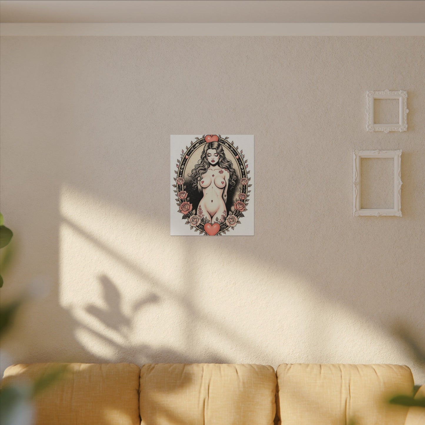 Elegant Art Canvas Print, Wall Decor, Bedroom Art, Romantic Gift, Valentine's Day Decor, Unique Home Décor