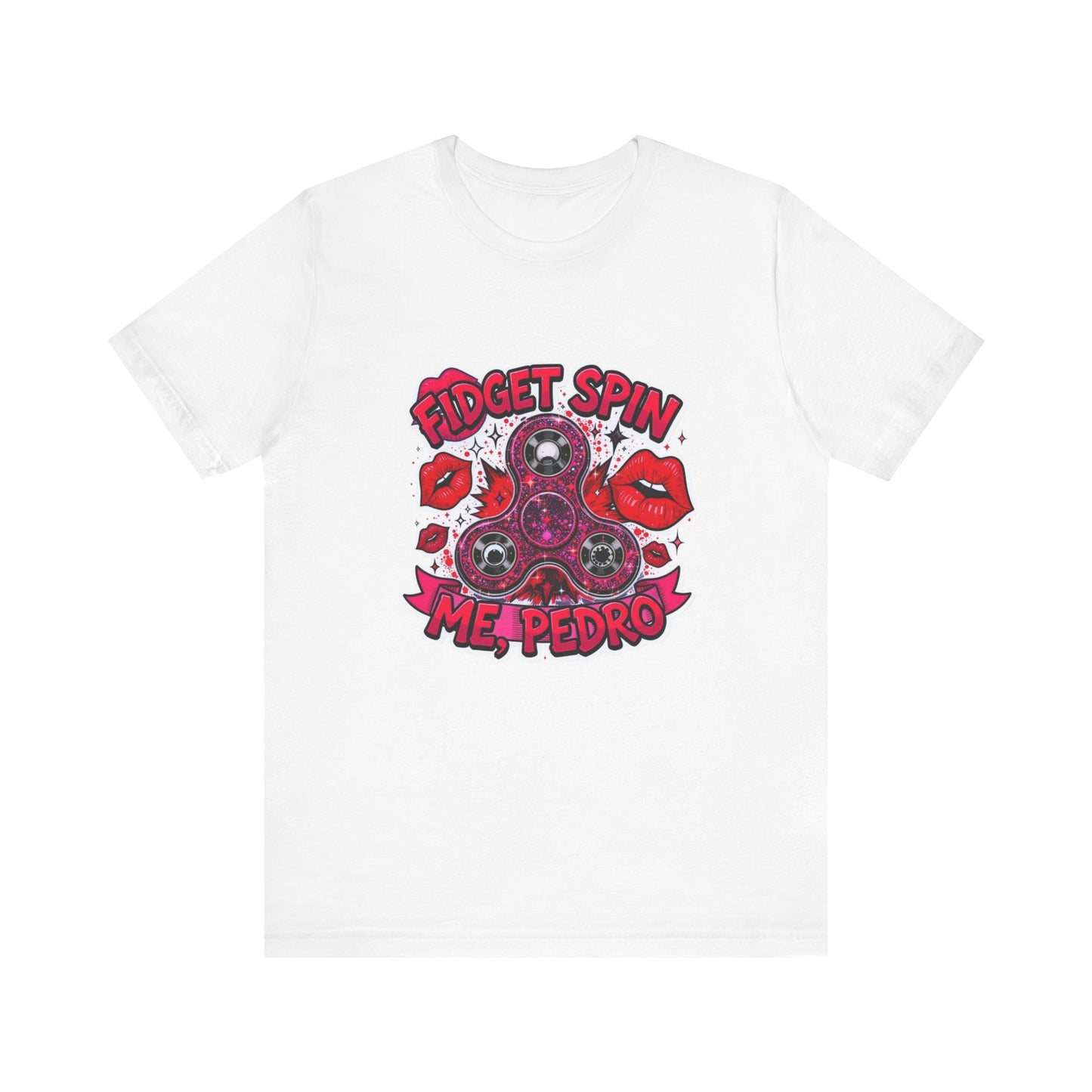 Fidget Spinner Tee, Fun Graphic T-Shirt for Gamers, Unique Gift for Kids, Fidget Spinner Enthusiasts, Playful Casual Wear