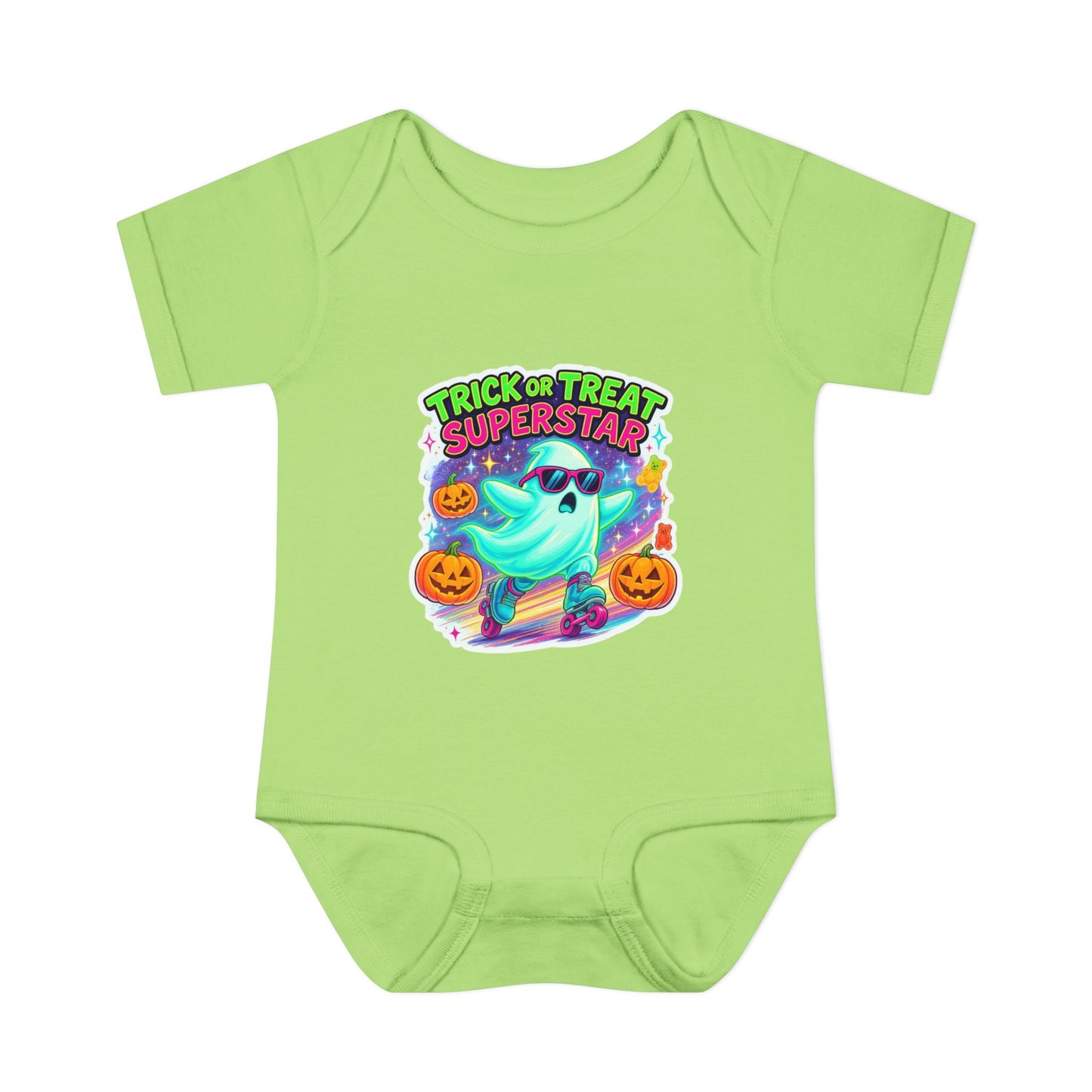 Trick or Treat Ghost Baby Bodysuit, Halloween Infant Onesie, Cute Baby Costume, Halloween Gift, Baby Superhero Outfit