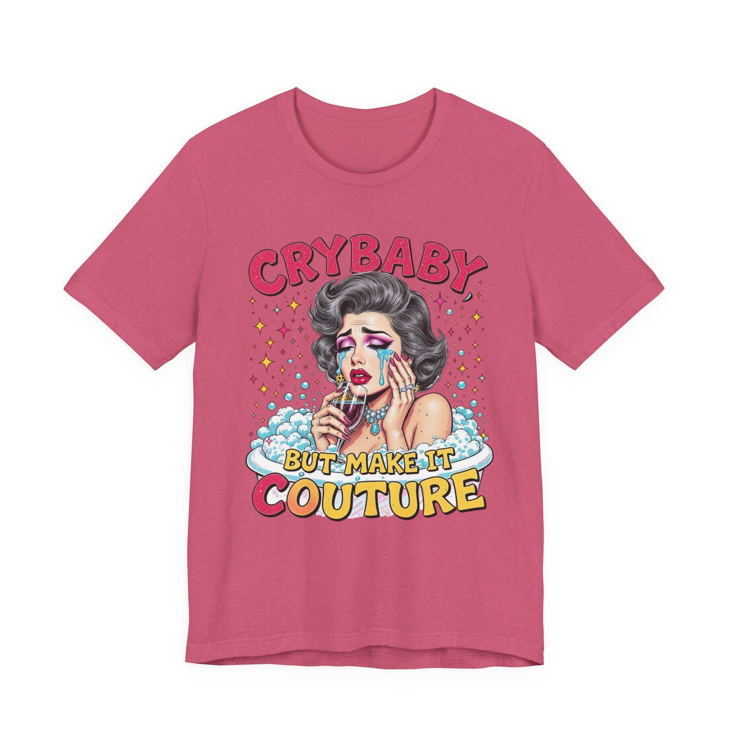 Crybaby Couture Tee - Unisex Jersey Shirt, Trendy Graphic Tee, Casual Wear, Gift for Fashion Lovers, Retro Style Shirt