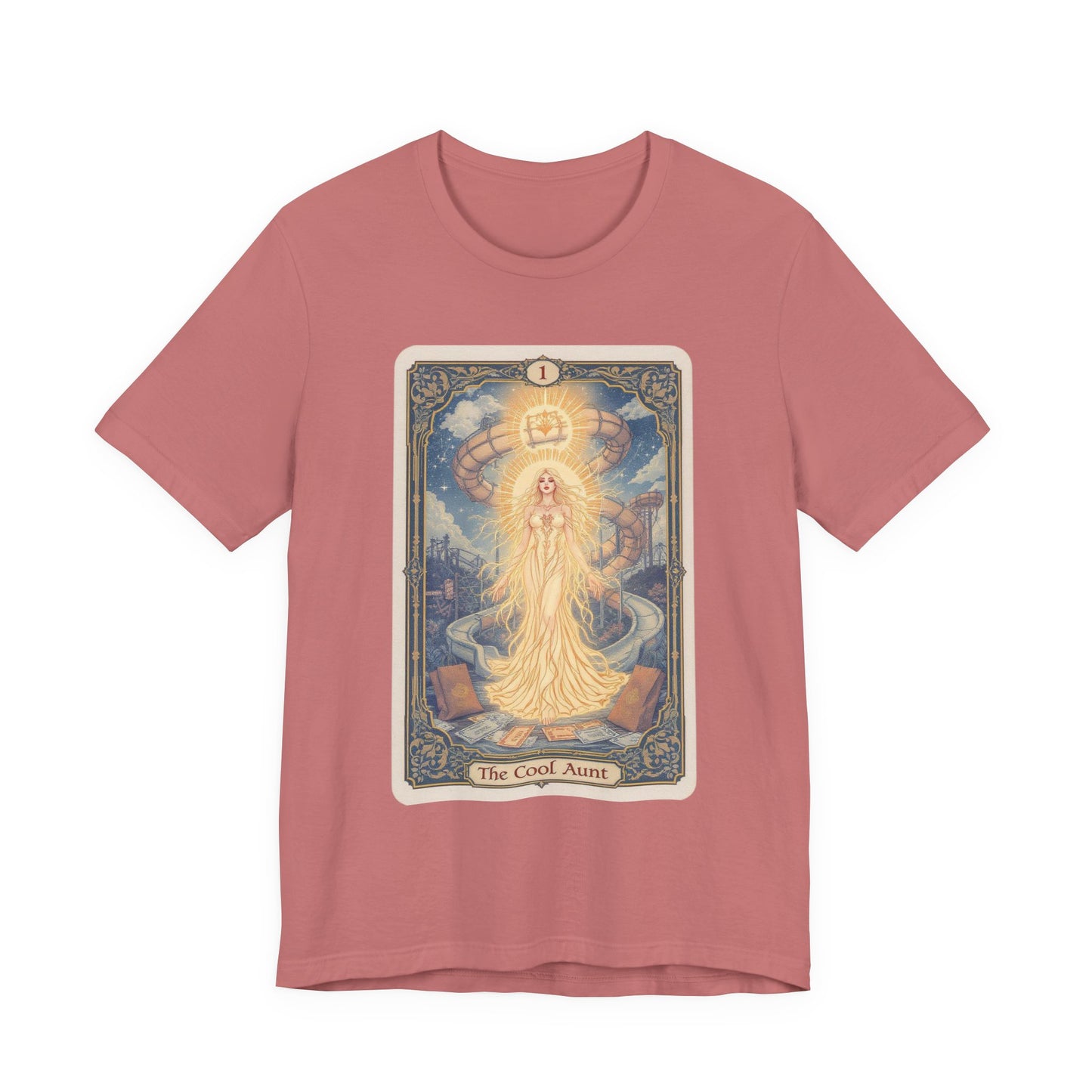 Mystical Tarot Card Tee, Spiritual Shirt, Unisex Graphic Tee, Tarot Lovers Gift, Alternative Fashion Top, Meditation Wear, Cool Aunt