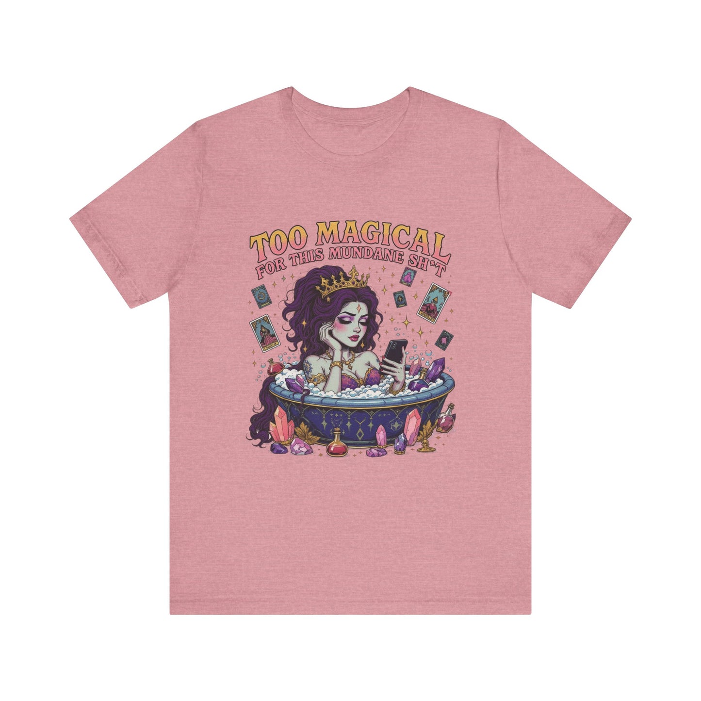 Too Magical Unisex Tee - Playful Graphic Shirt, Perfect for Parties, Witches, Halloween, Gift for Her, Casual Wear, Jade Style