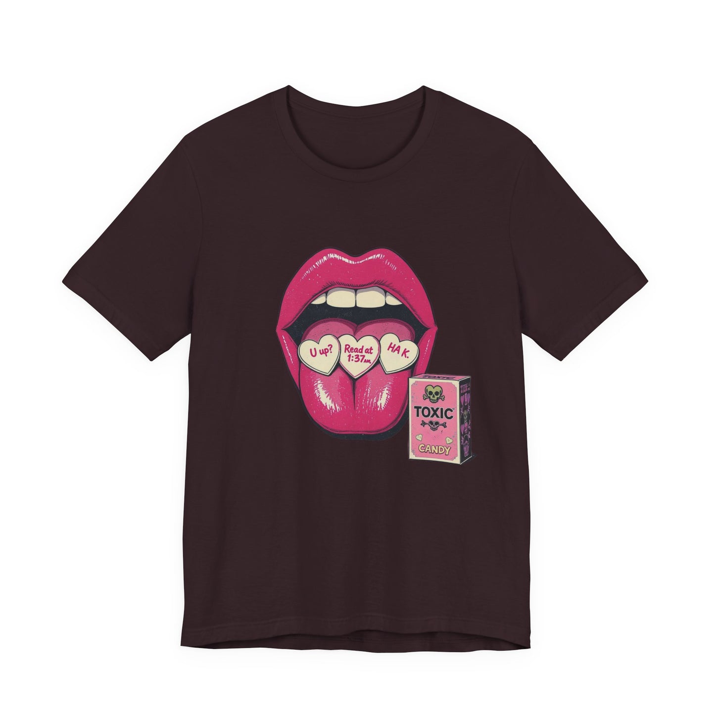 Toxic Love Short Sleeve Tee, Funny Graphic Tee, Unisex T-Shirt for Valentine's Day, Casual Wear, Quirky Gift Idea
