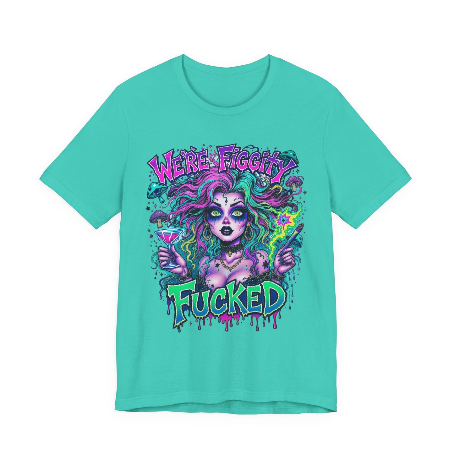 Embrace Your Quirk: Unisex Graphic Tee with 'We're F***ed' Design, Funny T-Shirt, Casual Wear, Gift for Friends, Festival Clothing