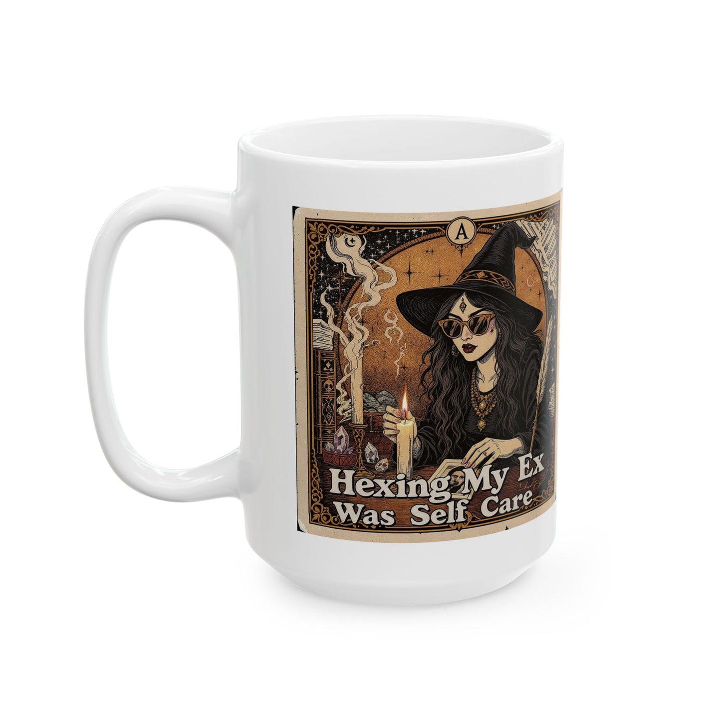 Hexing My Ex Ceramic Mug, Witchy Coffee Cup, Self Care Gift, Halloween Decor, Gift for Her, Unique Witch Mug, Magic Mug
