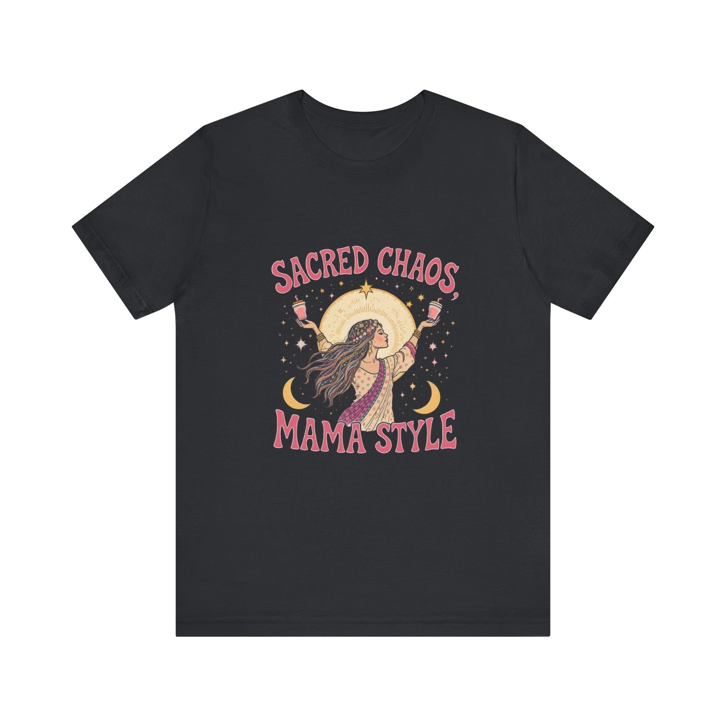 Sacred Chaos Mama Style Unisex Tee | Boho Shirt for Moms | Gift for Mothers Day, Birthday, or Self-Care Sunday