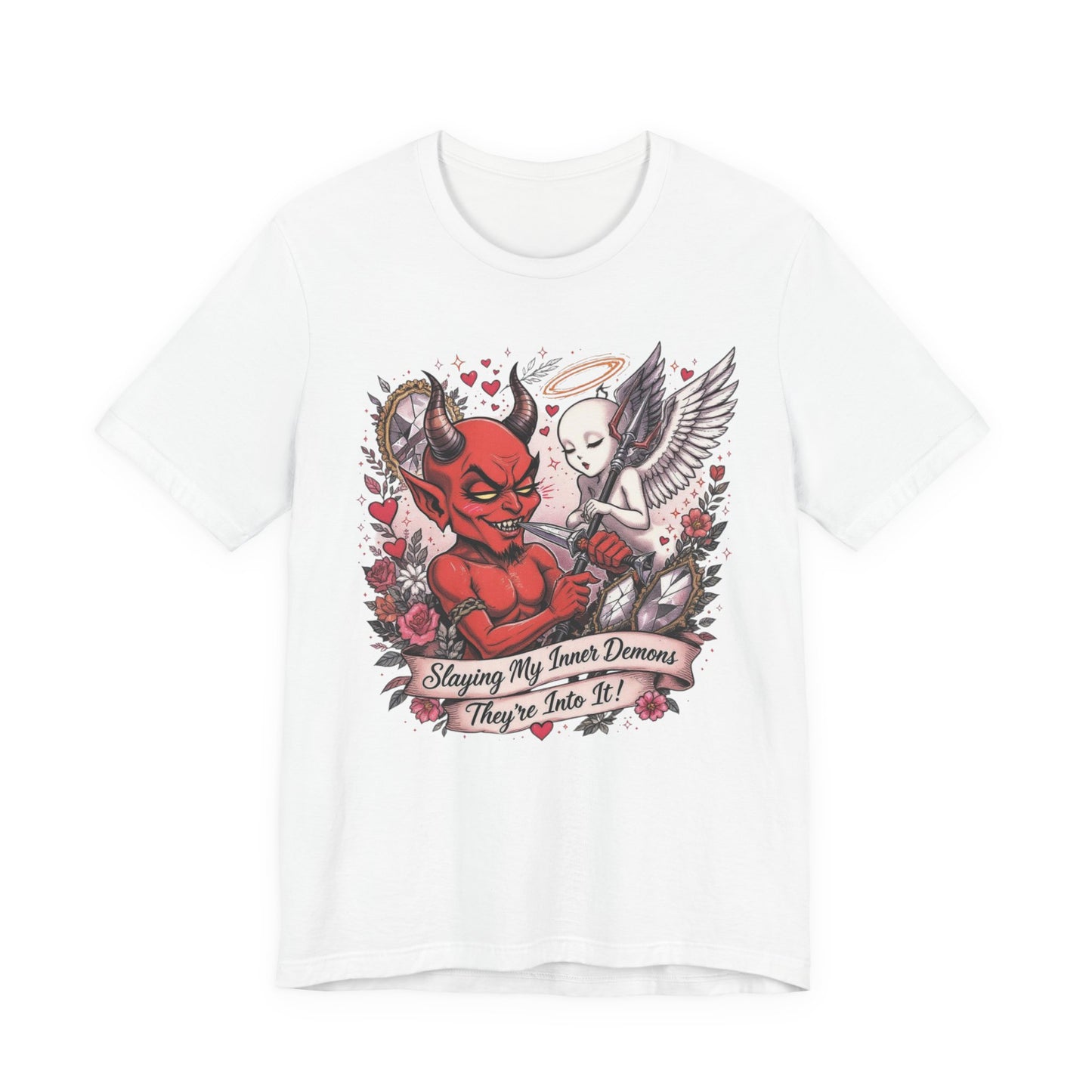 Devilish Delight Graphic Tee, Unisex T-shirt, Casual Wear, Unique Gift, Trendy Fashion Statement, Everyday Use, Occasional Wear