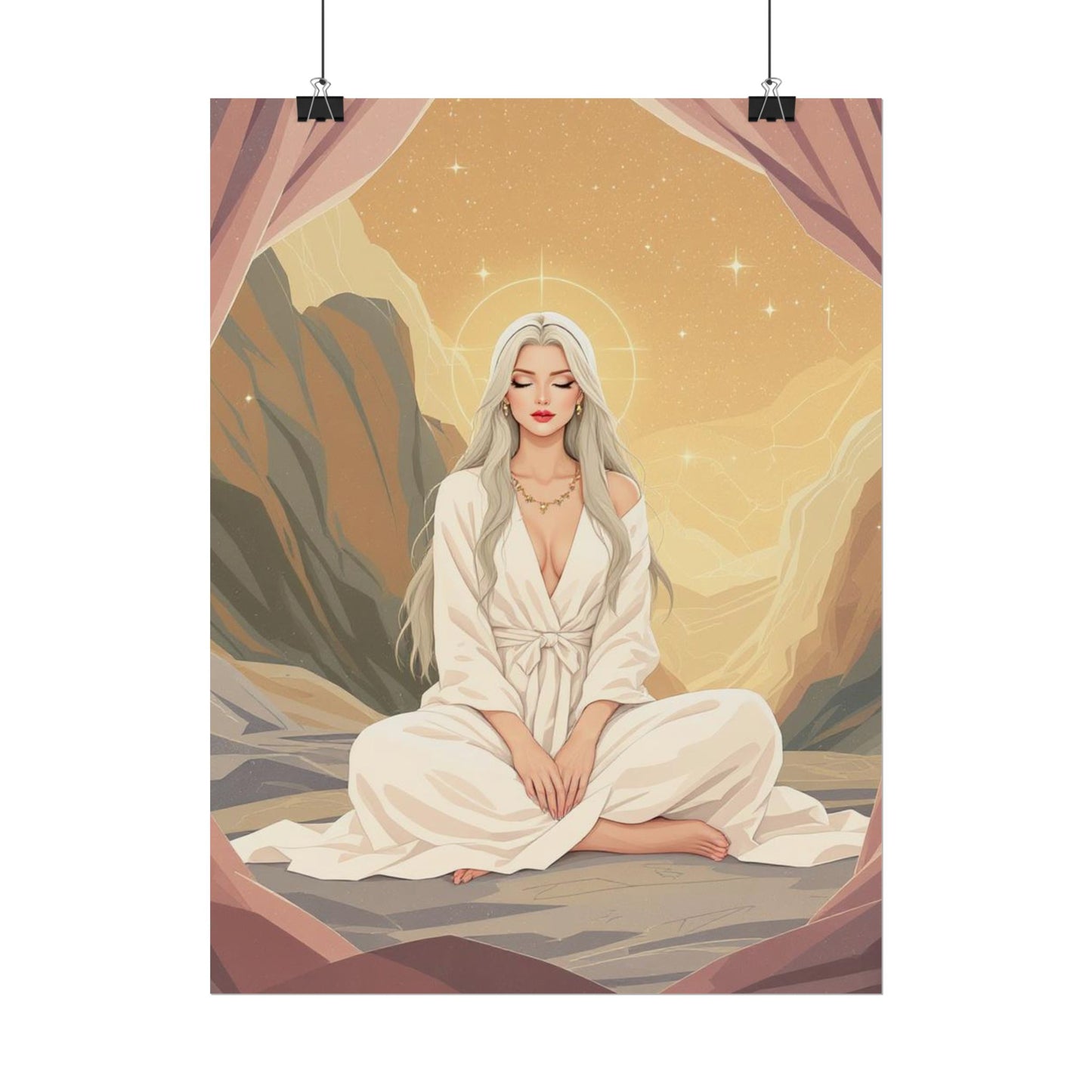 Spiritual Art Print, Meditation Poster, Wall Decor, Boho Home Decor, Zen Art, Gift for Her