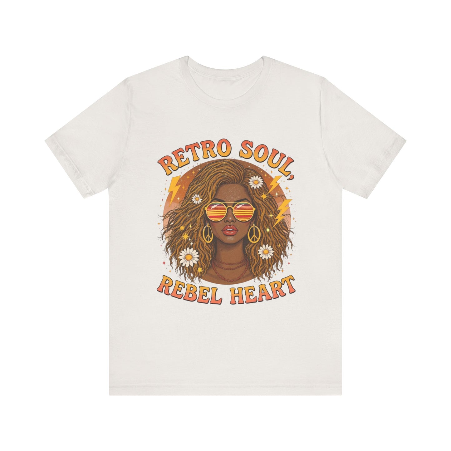 Retro Soul Rebel Heart Tee, Unisex Graphic T-Shirt, Vintage Inspired, Boho Chic, Music Lover's Gift, Summer Fashion