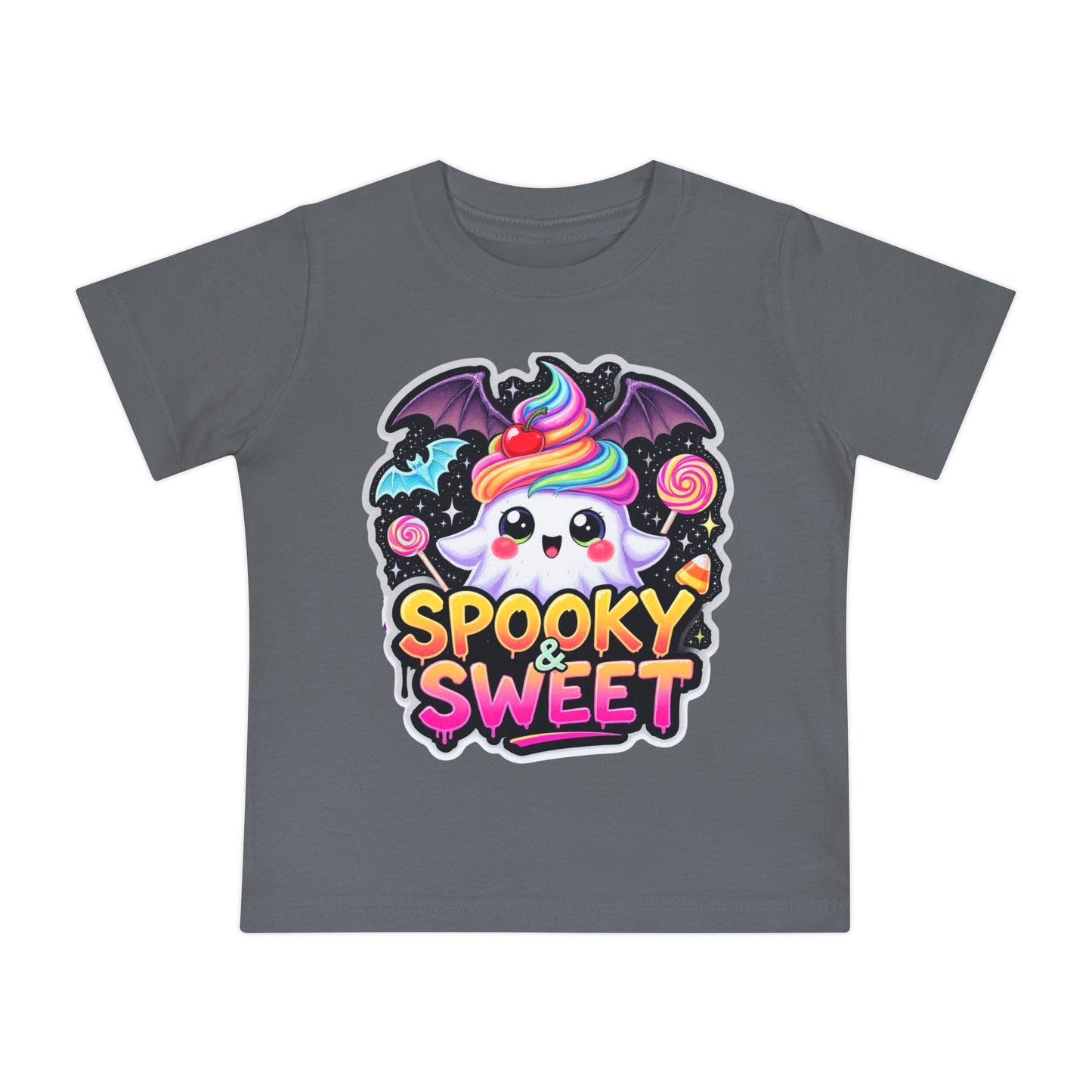 Spooky & Sweet Baby T-Shirt, Cute Ghost Tee, Halloween Outfit, Toddler Bat Shirt, Adorable Kids Apparel, Fun Party Wear