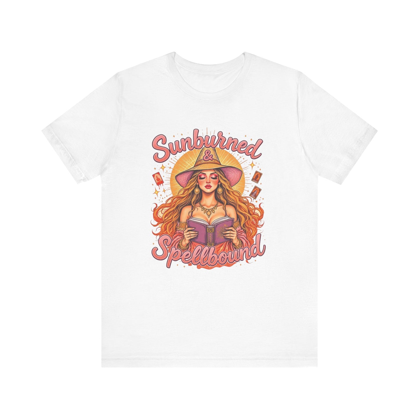 Sunburned Spellbound Tee, Summer Vibes T-Shirt, Beach Lover Gift, Casual Wear, Feminine Graphic Tee, Fun Gift Idea