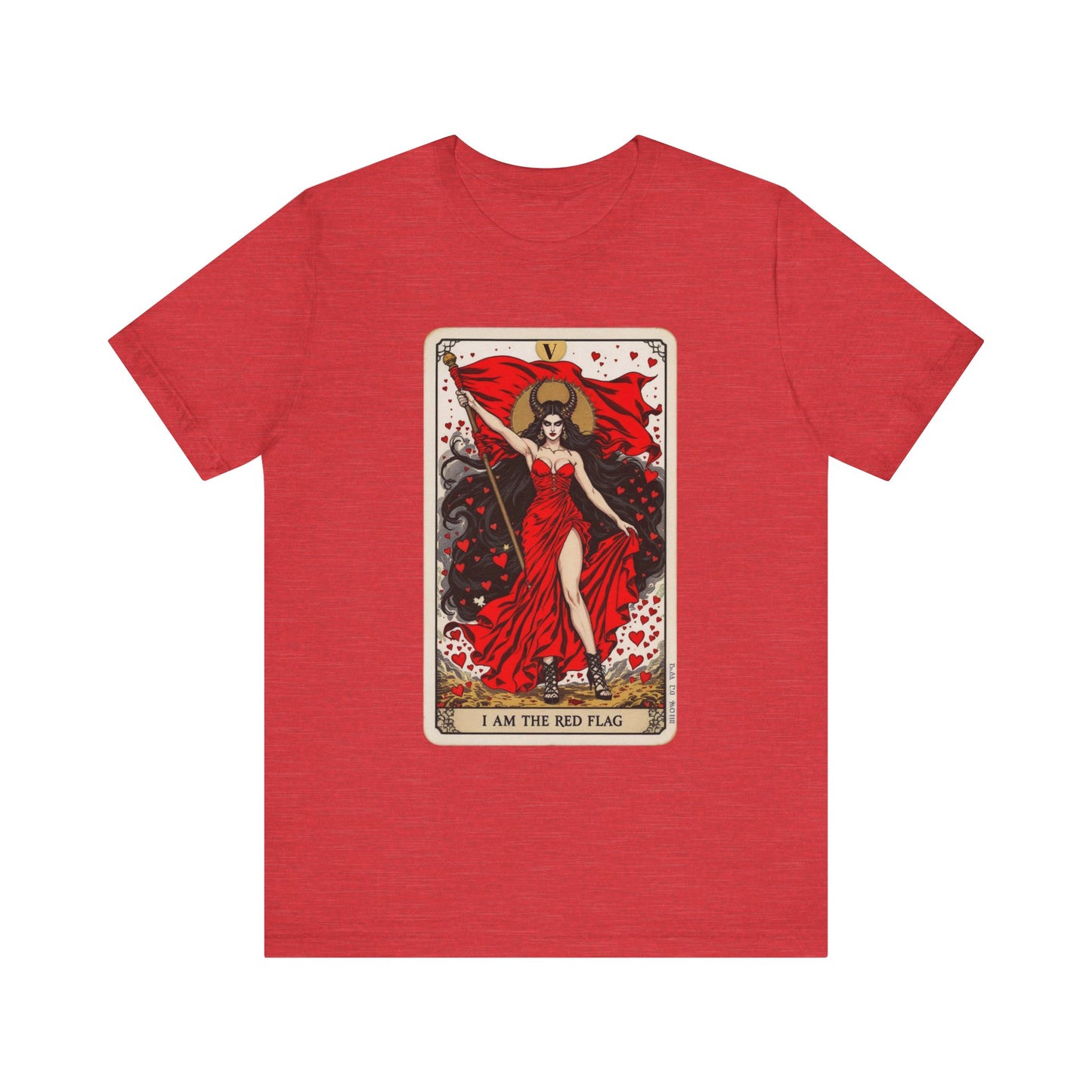 Red Flag Goddess Tee | Unisex Jersey Shirt, Feminist Gift, Statement Top, Occasional Wear, Bold Fashion