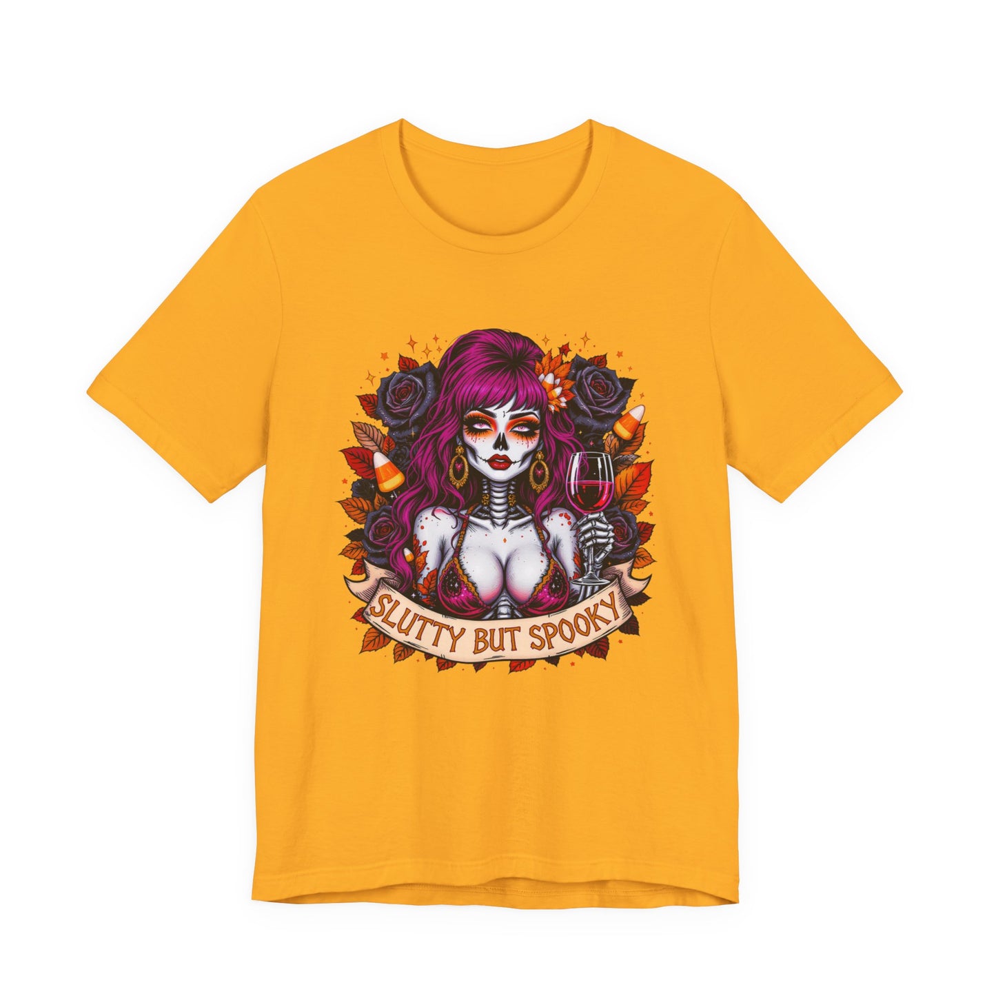 Halloween Graphic Tee, Spooky Shirt, Slutty But Spooky T-Shirt, Unisex Halloween Apparel, Gothic Style Shirt, Alternative Fashion