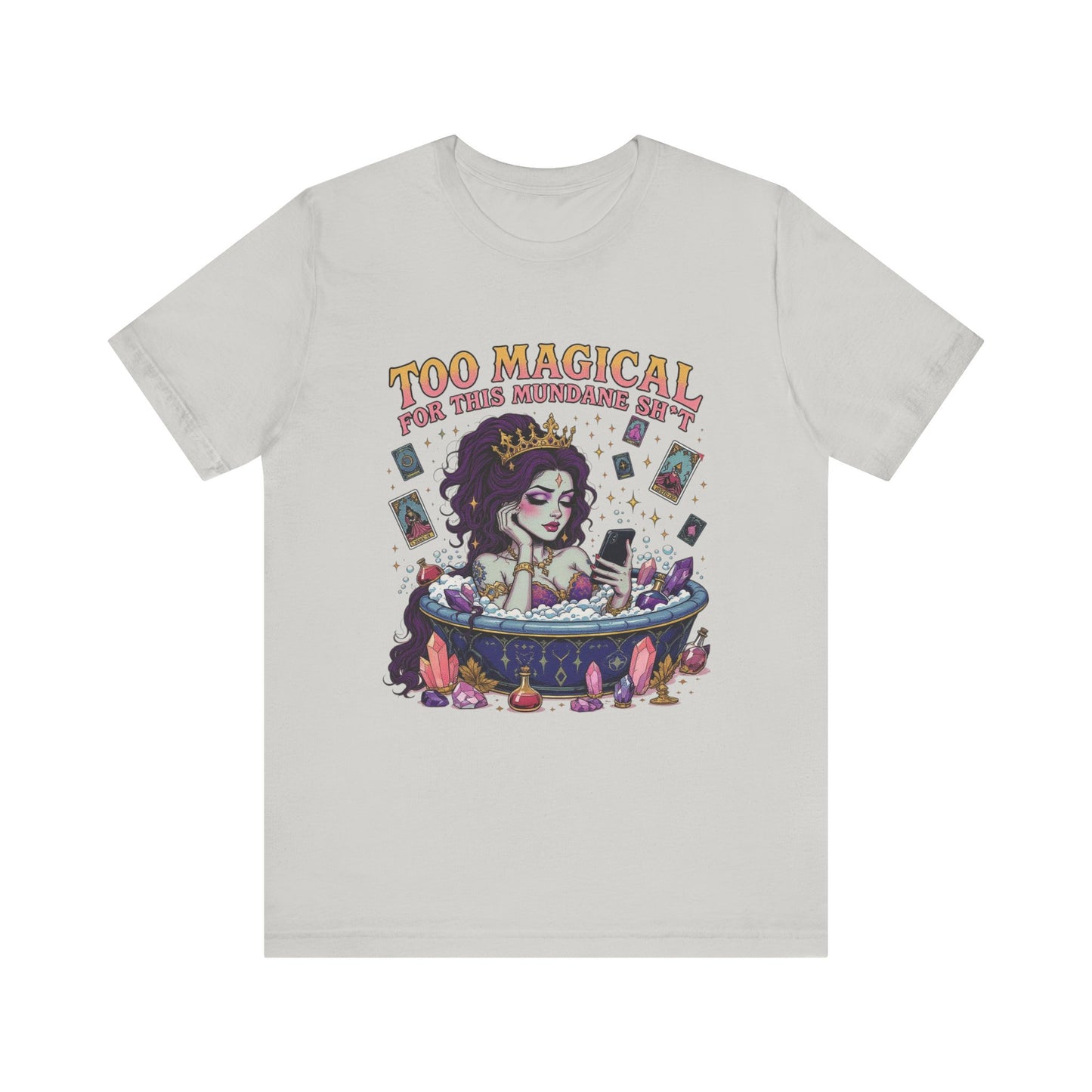 Too Magical Unisex Tee - Playful Graphic Shirt, Perfect for Parties, Witches, Halloween, Gift for Her, Casual Wear, Jade Style