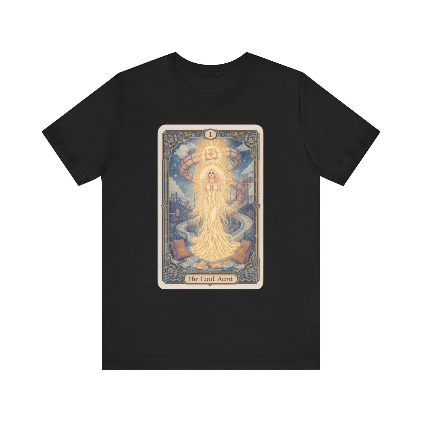 Mystical Tarot Card Tee, Spiritual Shirt, Unisex Graphic Tee, Tarot Lovers Gift, Alternative Fashion Top, Meditation Wear, Cool Aunt
