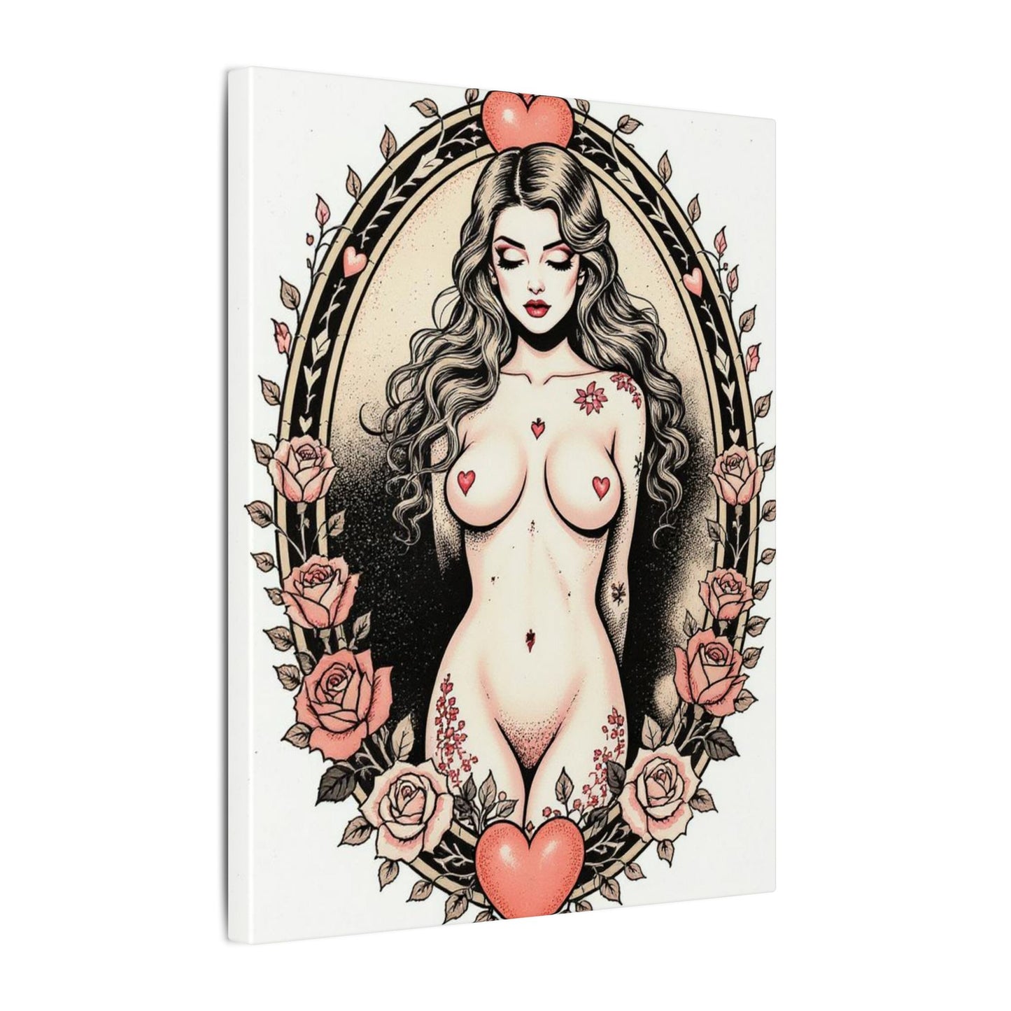 Elegant Art Canvas Print, Wall Decor, Bedroom Art, Romantic Gift, Valentine's Day Decor, Unique Home Décor