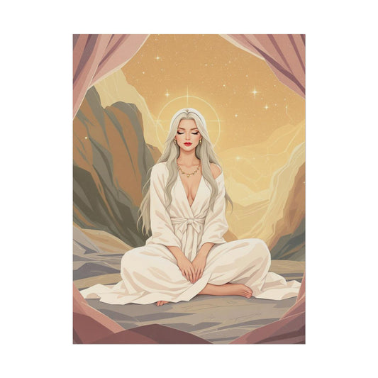 Spiritual Art Print, Meditation Poster, Wall Decor, Boho Home Decor, Zen Art, Gift for Her