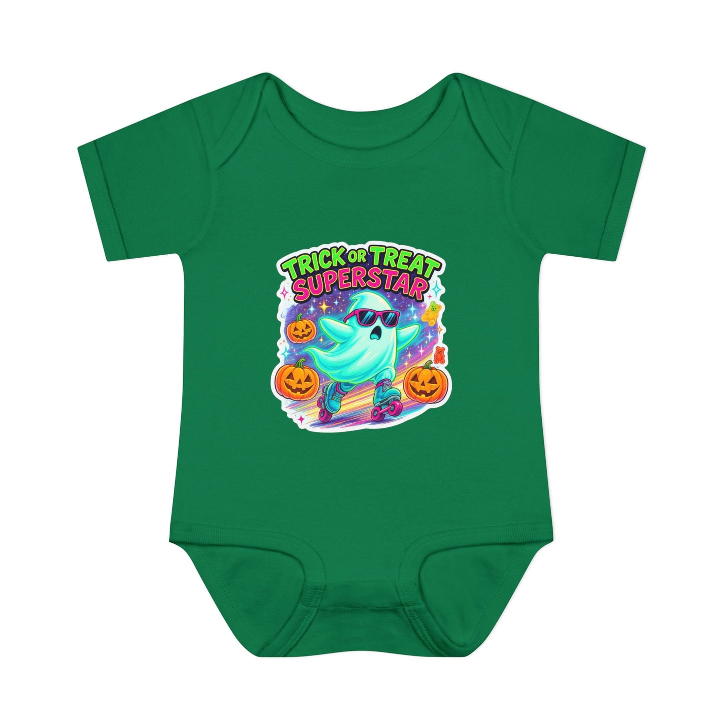 Trick or Treat Ghost Baby Bodysuit, Halloween Infant Onesie, Cute Baby Costume, Halloween Gift, Baby Superhero Outfit