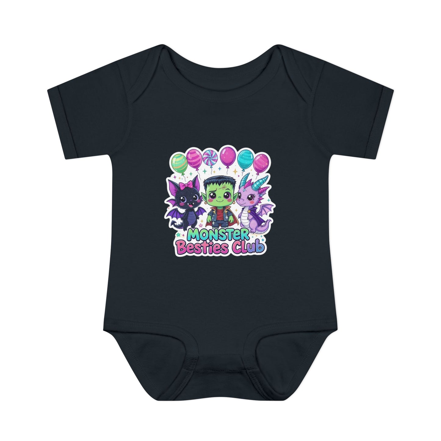 Adorable Monster Themed Baby Bodysuit