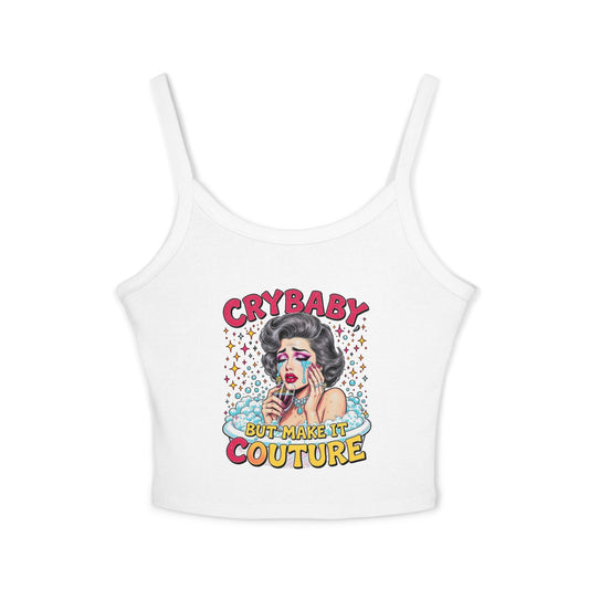 Couture Crybaby Tank Top, Women's Sleeveless Tee, Edgy Grunge Cami, Trendy Fashion Shirt, Cool Streetwear Vest