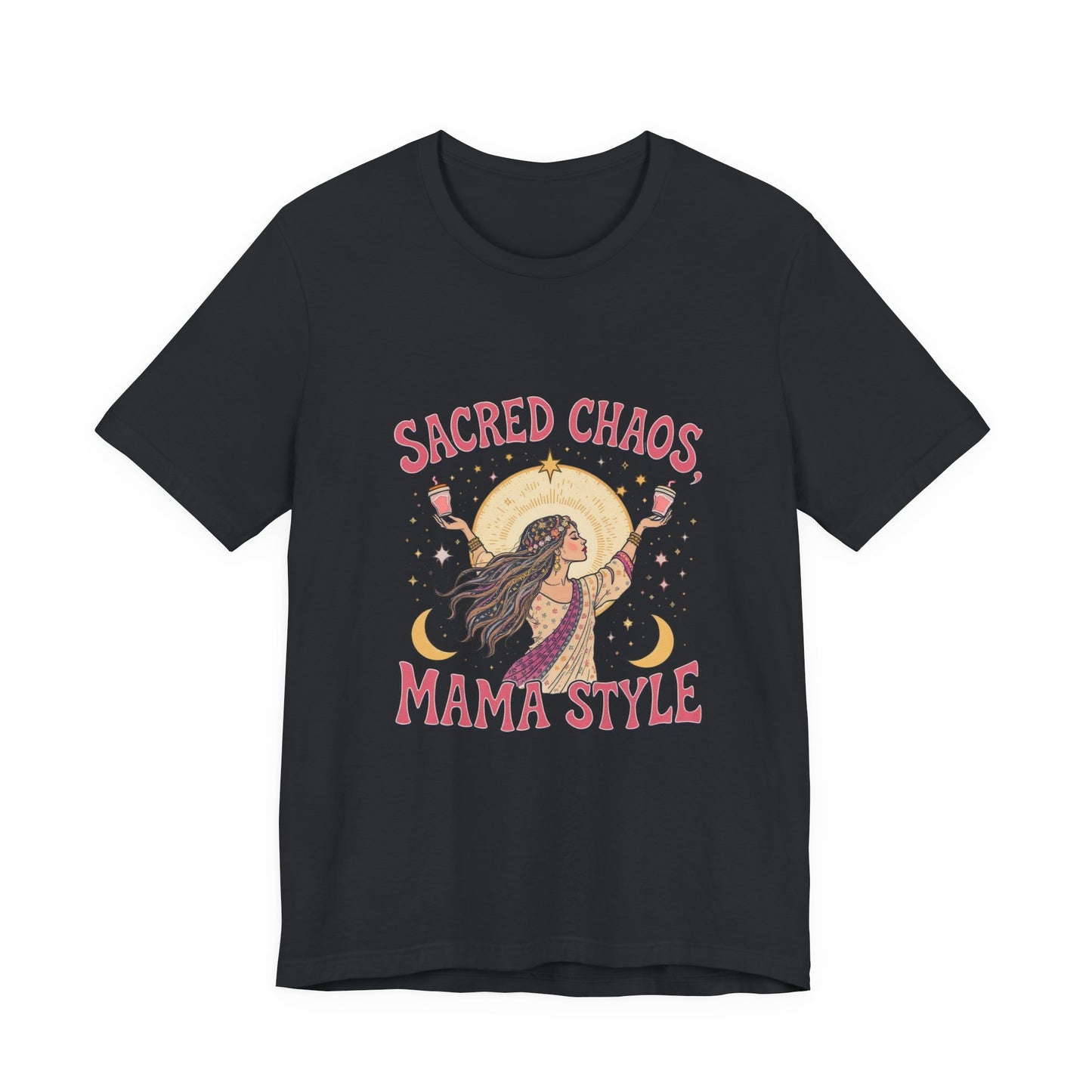 Sacred Chaos Mama Style Unisex Tee | Boho Shirt for Moms | Gift for Mothers Day, Birthday, or Self-Care Sunday