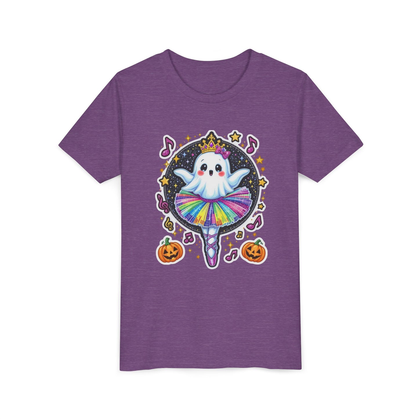 Ghost Ballerina Youth Tee, Cute Halloween Kids Shirt, Spooky Dancing Girl T-Shirt, Scary Toddler Top, Children's Clothing, Haunted Ballet