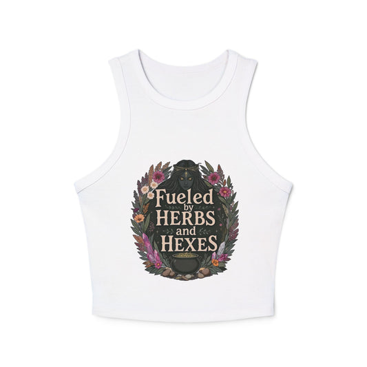 Feminine Witchy Crop Tank Top, Fuel Your Spirit, Occult Apparel, Boho Style, Magical Gifts, Summer Vibes