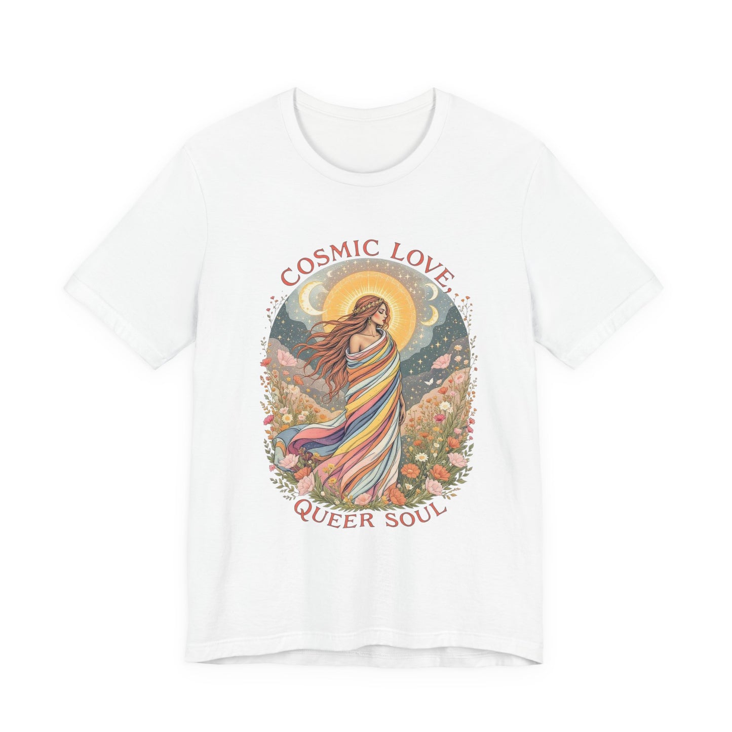 Cosmic Love Queer Soul Tee, Unisex Graphic Shirt, LGBTQ+ Pride T-Shirt, Festival Wear, Casual Summer Tee, Unique Gift Idea