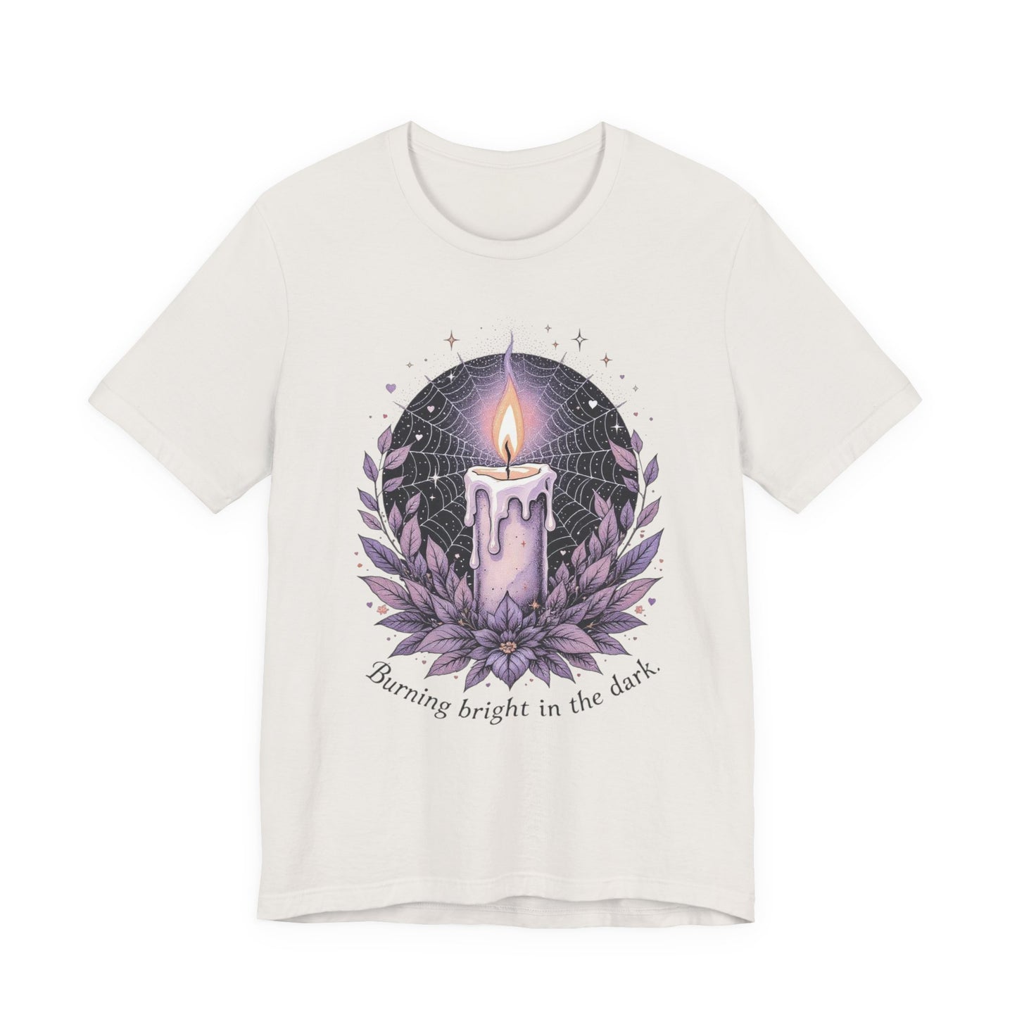 Candlelight Comfort Unisex Tee - Burning Bright in the Dark, Relaxed Everyday Wear, Spiritual Gift, Cozy Casual Outfit, Inspirational [...]