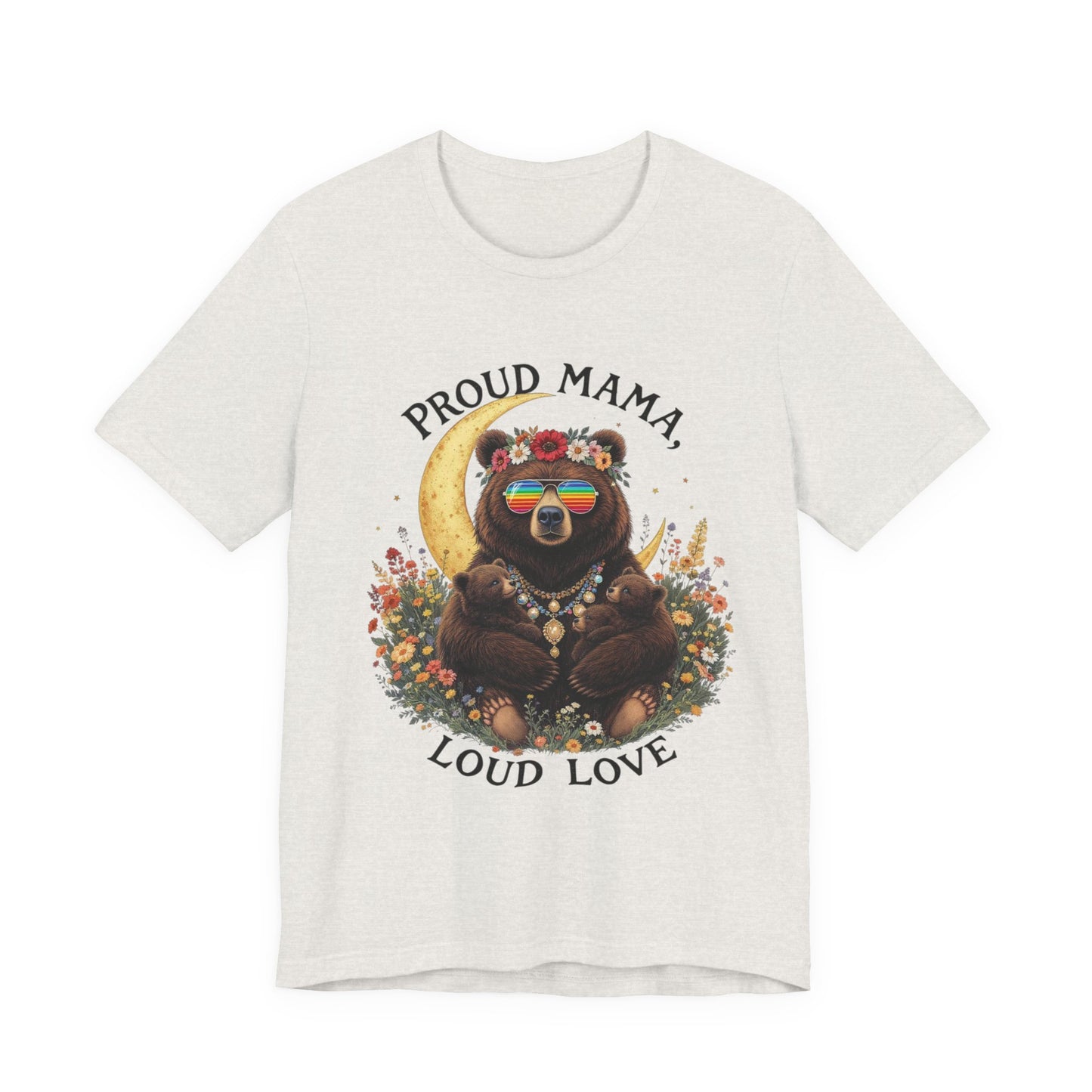 Proud Mama Bear Tee, Bear Lovers T-Shirt, Nature Lover Shirt, Fun Graphic Tee, Gift for Mom, Casual Summer Attire