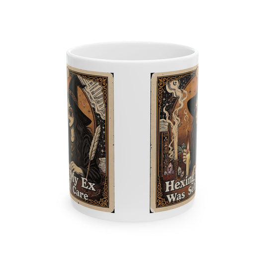 Hexing My Ex Ceramic Mug, Witchy Coffee Cup, Self Care Gift, Halloween Decor, Gift for Her, Unique Witch Mug, Magic Mug