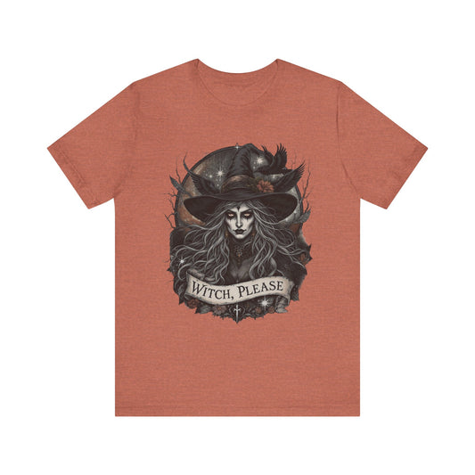 Witch Please Tee - Spooky Unisex Shirt for Halloween, Witchy Gift, Fall Style, Casual Outfit, Festival Wear
