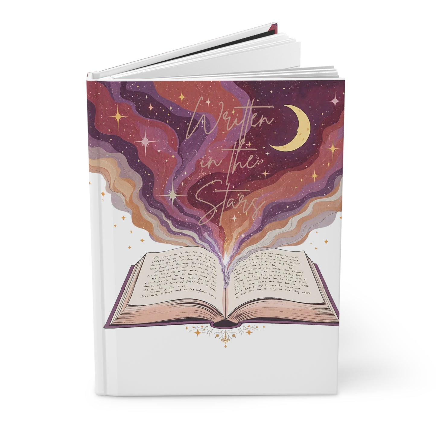 Celestial Hardcover Journal - Written in the Stars, Writing Notebook, Gift for Dreamers, Lunar Journal, Astrology Lover's Diary, [...]