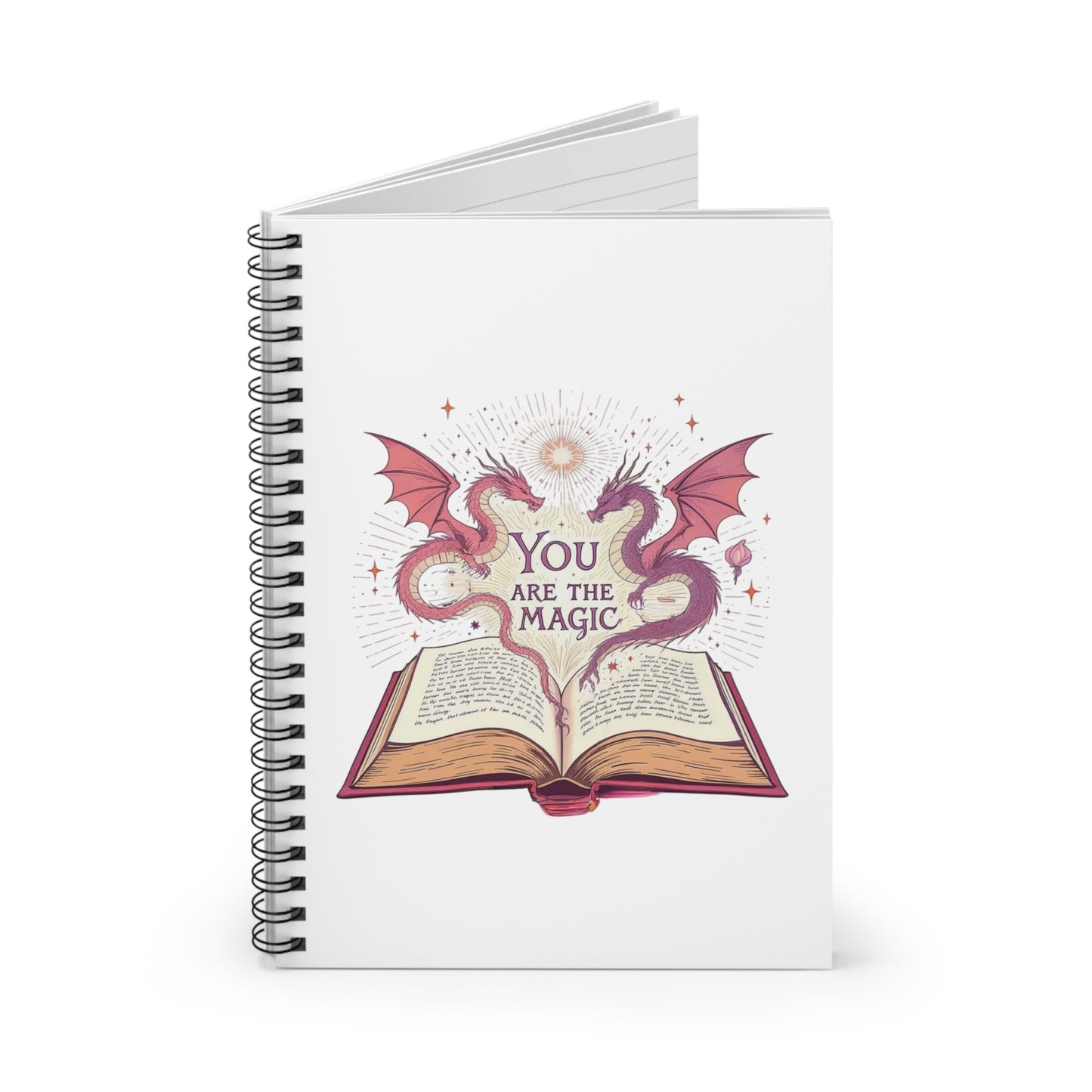 Magical Dragon Spiral Notebook | You Are the Magic, Fantasy Journal, Gift for Kids, Writing Journal, School Supplies, Creative Writing