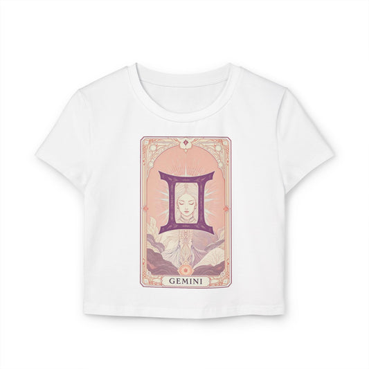 Gemini Women's Baby Tee, Astrology T-Shirt, Zodiac Horoscope Shirt, Gift for Her, Personalized Baby Tee, Summer Fashion Top
