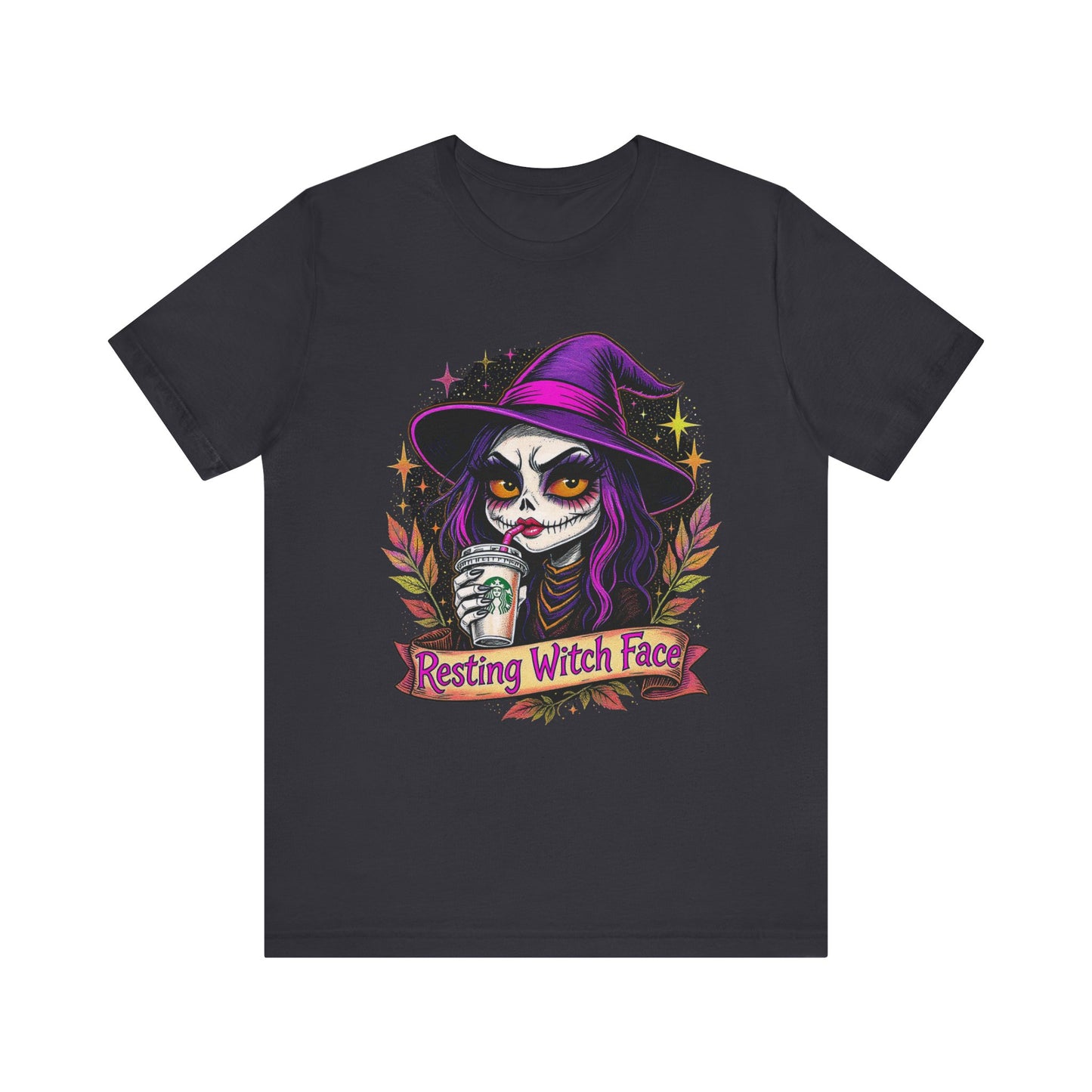 Resting Witch Face Unisex Jersey Tee | Cute Halloween Shirt, Spooky Graphic Tee, Witchy Apparel, Gift for Her, Fall Fashion