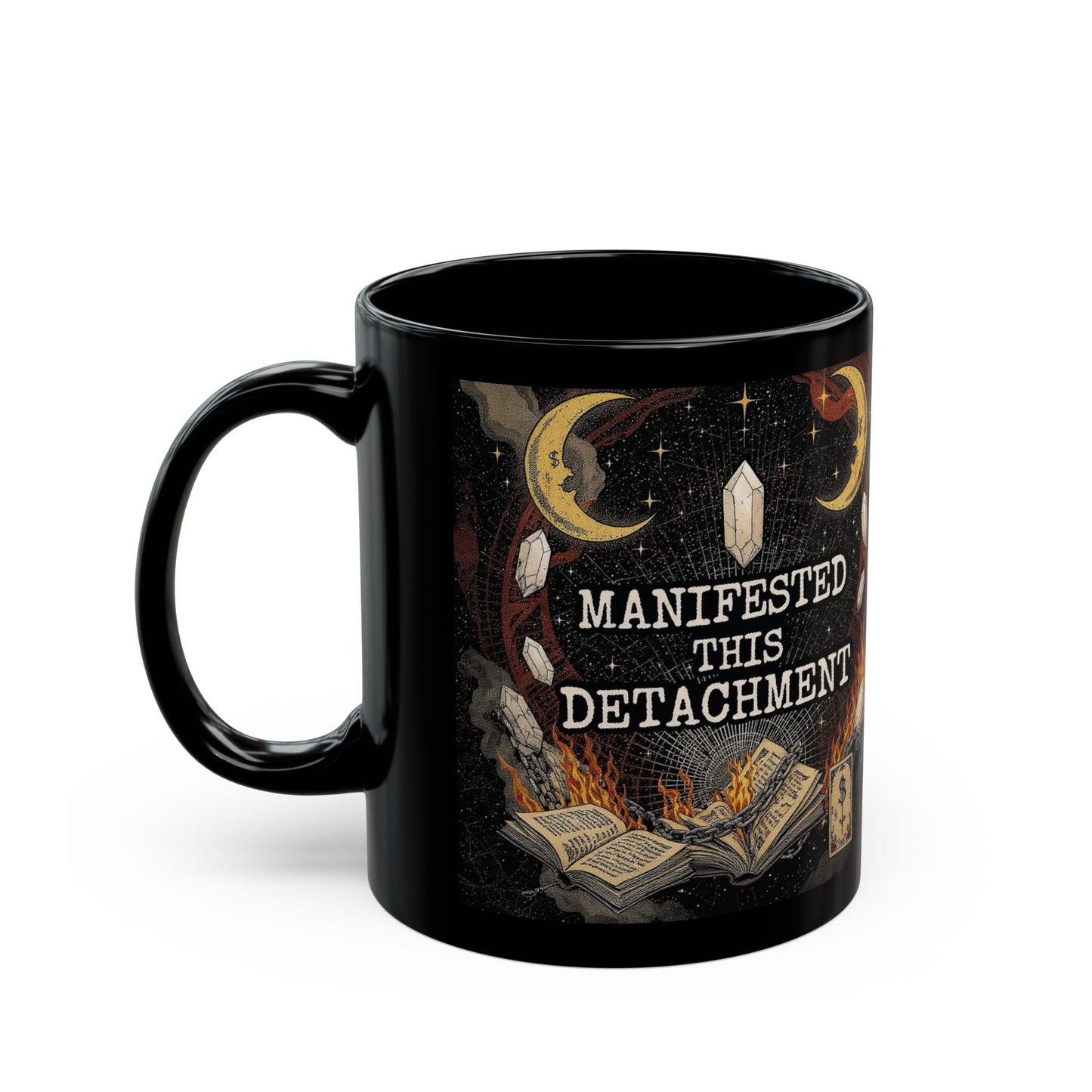 Mystical Black Mug with Enchanted Scroll Design | Perfect Gift for Wizards, Gamers, and Book Lovers | 11oz & 15oz Sizes, Unique [...]
