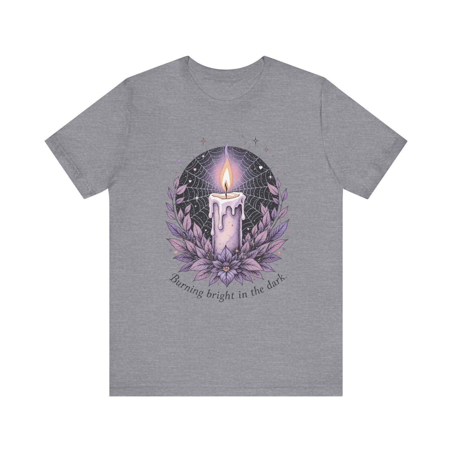 Candlelight Comfort Unisex Tee - Burning Bright in the Dark, Relaxed Everyday Wear, Spiritual Gift, Cozy Casual Outfit, Inspirational [...]