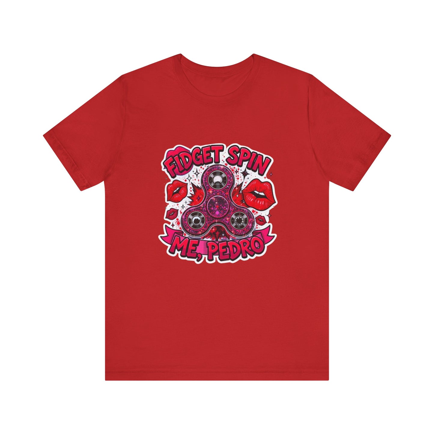 Fidget Spinner Tee, Fun Graphic T-Shirt for Gamers, Unique Gift for Kids, Fidget Spinner Enthusiasts, Playful Casual Wear