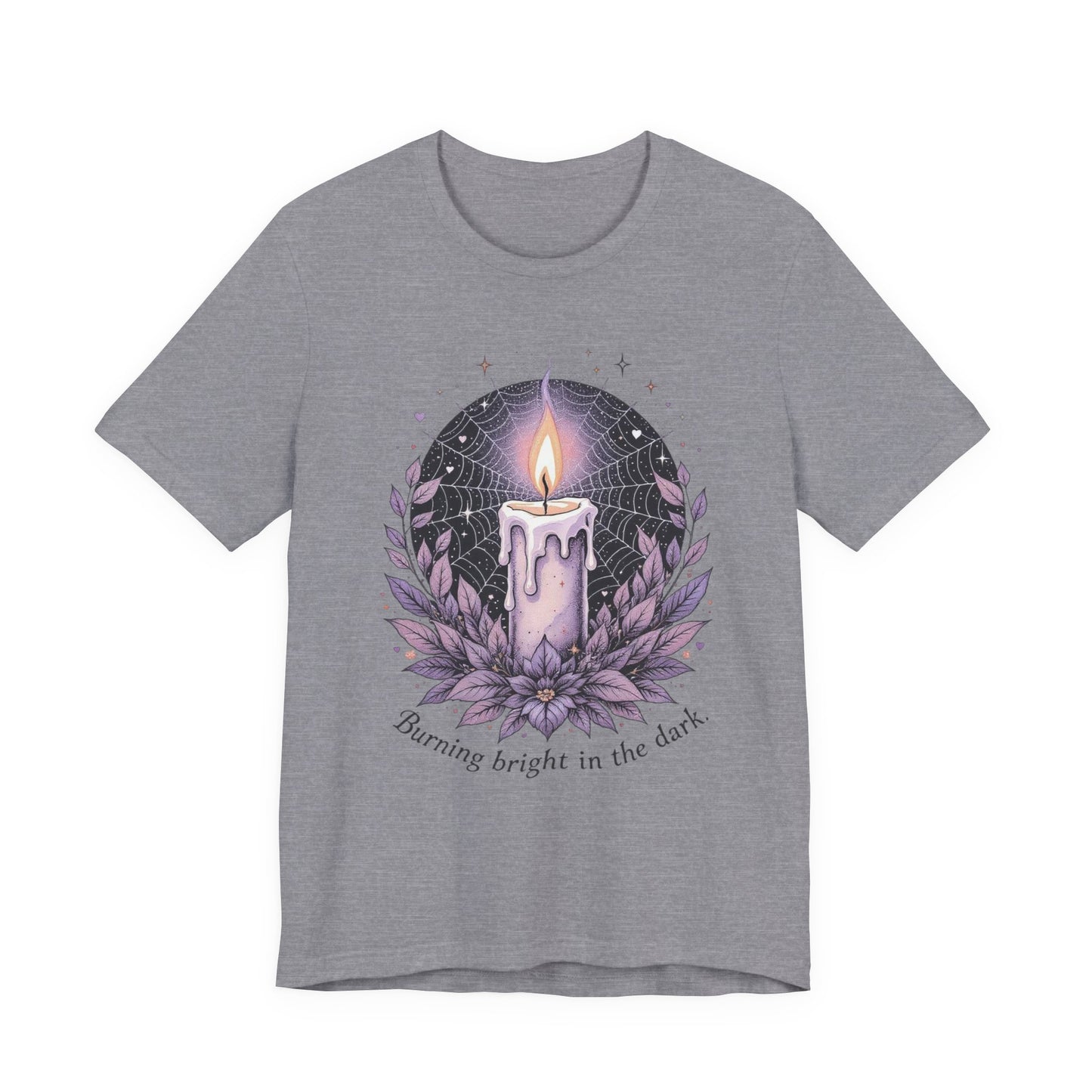Candlelight Comfort Unisex Tee - Burning Bright in the Dark, Relaxed Everyday Wear, Spiritual Gift, Cozy Casual Outfit, Inspirational [...]