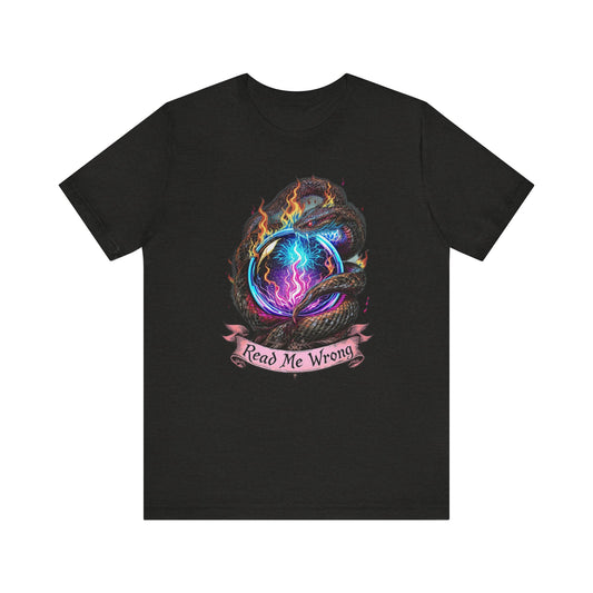 Mystical Short Sleeve Tee, Reading Humor Shirt, Fantasy Graphic T-Shirt, Gift for Book Lovers, Unique Casual Wear, Unisex Apparel