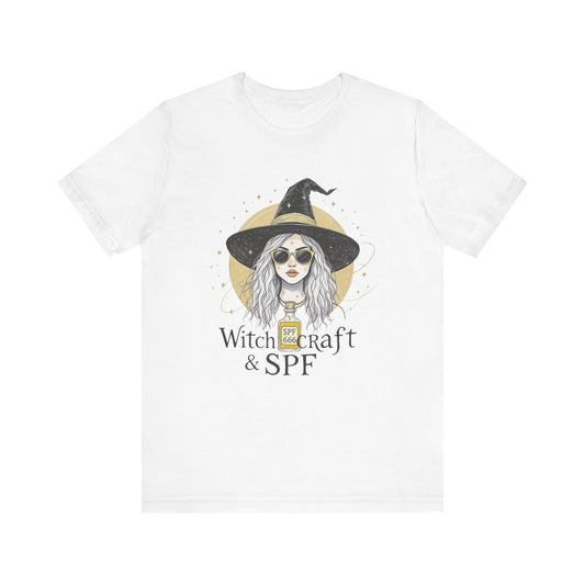 Witchcraft & SPF Witchy T-Shirt | Unisex Short Sleeve Tee, Halloween Shirt, Gifts for Witches, Summer Style