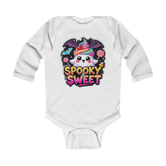 Cute Spooky & Sweet Infant Long Sleeve Bodysuit, Halloween Baby Clothes, Baby Outfit, Toddler Halloween Costume, Cute Baby Gifts