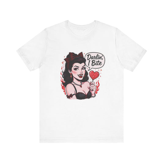 Vintage Pin-Up Graphic Tee, Fun Cartoon Shirt, Gift for Her, Casual Summer Wear, Halloween Costume, Cute Statement Tee