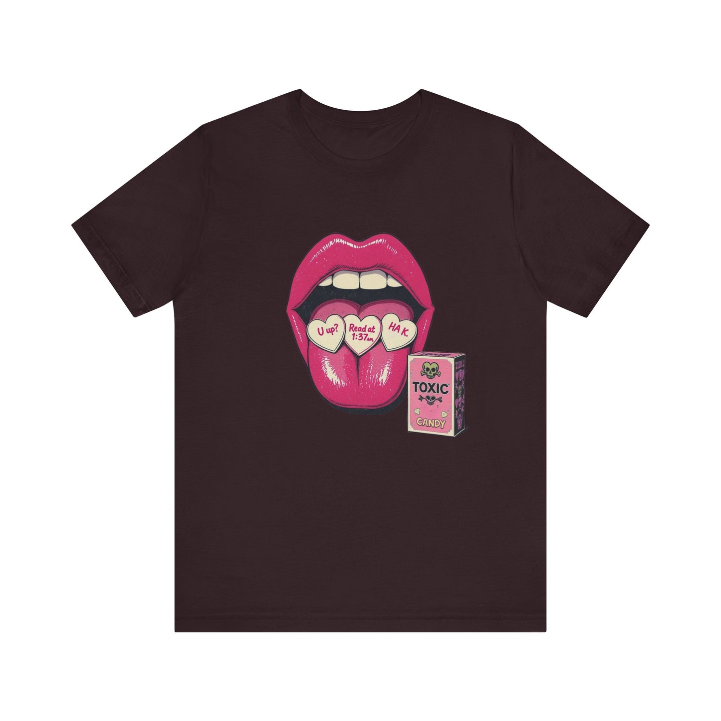 Toxic Love Short Sleeve Tee, Funny Graphic Tee, Unisex T-Shirt for Valentine's Day, Casual Wear, Quirky Gift Idea