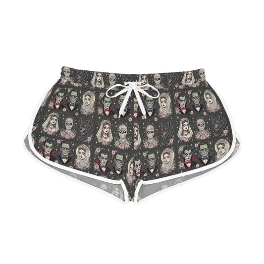 Gothic Women's Relaxed Shorts | Halloween Loungewear, Spooky Shorts, Fictional Characters, Cozy Summer Sleepwear, Party Attire